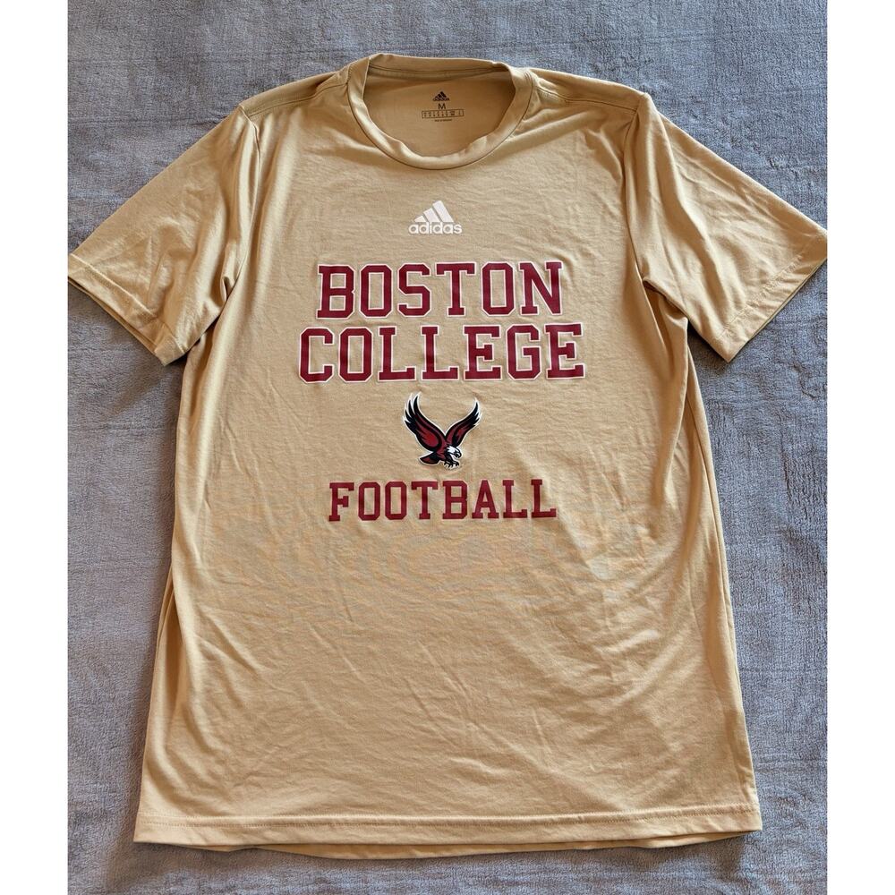 Boston College Eagles adidas Short Sleeve Shirt Men's Gold Medium